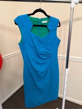 Calvin Klein Blue-Green Sheath Dress